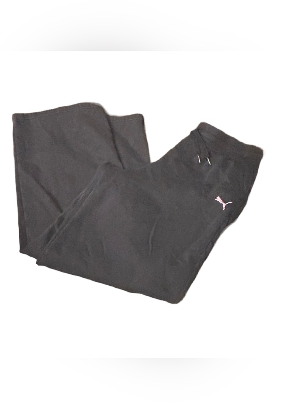 Champion Black Fleece Sweatpants with Logo Tag